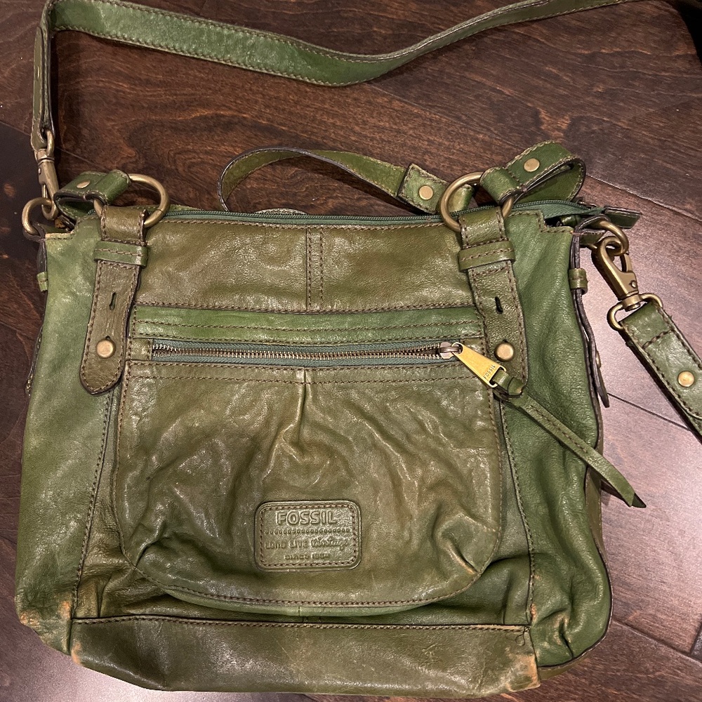 Vintage Fossil Messenger Bag
